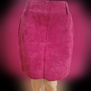 Express Maroon Suede Skirt